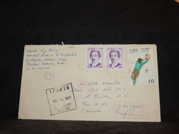 Cuba 1997 Registered Cover To Canada__(666) - Lettres & Documents