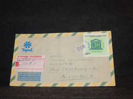 El Salvador 1974 Registered Air Mail Cover To Germany__(1057) - El Salvador