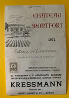 18271 - Château Monfort 1971 Coteaux Du Languedoc - Languedoc-Roussillon