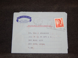 Hong Kong 1972 Xmas Sale Air Letter To USA__(3761) - Storia Postale