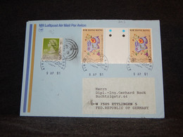 Hong Kong 1991 Airport Cover To Germany__(969) - Covers & Documents