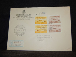 Iceland 1968 Reykjavik Registered Cover To Sweden__(400) - Storia Postale