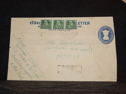 India 1960's Stationery Envelope To Pataila__(677) - Covers