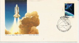 Lancement Du Satellite Aussat Par NASA Space Shuttle STS 61-B,1986, Enveloppe Souvenir AUSTRALIE - Océanie