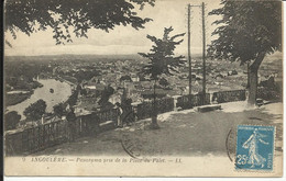 ANGOULEME , Panorama Pris De La Place Du Palet , CPA ANIMEE - Angouleme