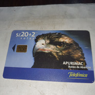 Peru-(per-te-chp-0078c)-apurimac Buteo-(46)(s/.20+2 Soles)-(s2200479326)-(tirage-100.000)-used Card+1cars Prepiad,free - Adler & Greifvögel