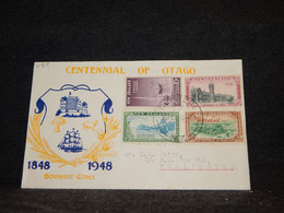 New Zealand 1948 Centennial Of Otago Cover__(1184) - Cartas & Documentos
