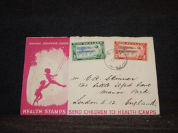 New Zealand 1948 Health Stamps Cover To UK__(1164) - Cartas & Documentos