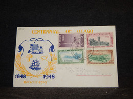 New Zealand 1948 Centennial Of Otago Cover__(1186) - Cartas & Documentos