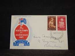 New Zealand 1952 Health Stamps Cover__(1183) - Cartas & Documentos
