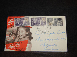 New Zealand 1954 Health Stamps Cover To Finland__(1102) - Cartas & Documentos