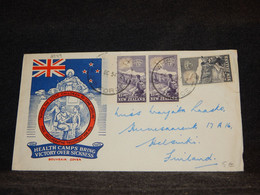 New Zealand 1954 Health Stamps Cover To Finland__(2949) - Cartas & Documentos