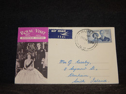 New Zealand 1954 Huntyle Royal Visit Cover__(1181) - Brieven En Documenten