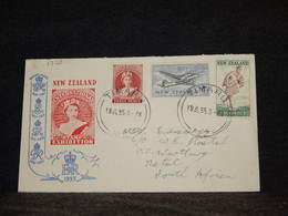 New Zealand 1955 Timaru Cover To South Africa__(1326) - Cartas & Documentos