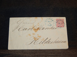 North German Conf. 1888 Bremen 1g Red Stationery Envelope__(1230) - Interi Postali