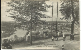 ANGOULEME , Panorama Pris De La Place Du Palet , 1918 , CPA ANIMEE  + Cachet Du 107 Régiment - Angouleme