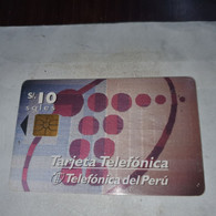 Peru-(per-te-chp-0022)-ejemos Una-(48)(s/.10soles)-(s1001391376)-(tirage-150.000)-used Card+1cars Prepiad,free - Perú