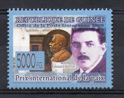 PRIZE INTERNATIONAL OF PEACE. EDOUARD HERRIOT - (Guinea 2008) MNH (2W0694) - Ohne Zuordnung