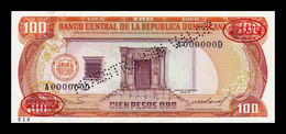 República Dominicana 100 Pesos Oro 1985 Pick 122Bs Specimen SC UNC - Dominicaine