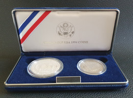 USA 1994 1/2 Dollar + Silver Dollar (Proof Set 1994 - World Championship Football) - Jahressets