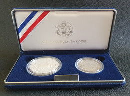 USA 1994 1/2 Dollar + Silver Dollar (Proof Set 1994 - World Championship Football) - Proof Sets