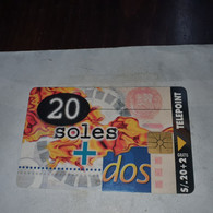 Peru-(per-te-110)-20soles Dos-(s/.20+2 Gratis)(65)-(01878008)(tirage-20.000)-used Card+1cars Prepiad,free - Peru