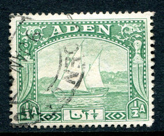 Aden 1937 KGVI Dhows - ½a Yellow-green Used (SG 1) - Aden (1854-1963)