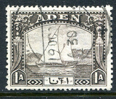Aden 1937 KGVI Dhows - 1a Sepia Used (SG 3) - Aden (1854-1963)