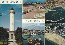 Presqu'ile De Quiberon Port Maria Le Phare, La Plage Et Le Port Multivues - Autres Communes