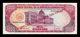 República Dominicana 1000 Pesos Oro 1988 Pick 130As Specimen SC UNC - Dominicana