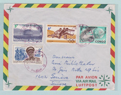 Belgisch Congo, Congo Belge, Gemena Naar Genève Zwitserland - Covers & Documents