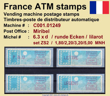 France ATM Stamps C001.01249 Michel 6.3 Xd Series ZS2 Neuf / MNH / Crouzet LSA Distributeurs Automatenmarken Frama Lisa - 1985 « Carrier » Paper