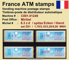 France ATM Stamps C001.01249 Michel 6.3 Zd Series ZS1 Neuf / MNH / Crouzet LSA Distributeurs Automatenmarken Frama Lisa - 1985 « Carrier » Papier