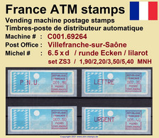 France ATM Stamps C001.69264 Michel 6.5 Xd Series ZS3 Neuf / MNH / Crouzet LSA Distributeurs Automatenmarken Frama Lisa - 1985 Papel « Carrier »