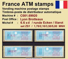 France ATM Stamps C001.69920 Michel 6.6 Xd Series ZS1 Neuf / MNH / Crouzet LSA Distributeurs Automatenmarken Frama Lisa - 1985 Papel « Carrier »