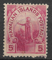 Hawaii Republic 1894, 5C Statue Of Kamehameha I. Michel 59/ Scott 76. Used. - Hawaï