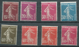 France  Série Yvert N° 189 /196 * 8 Valeurs Trace De Charnière - AA 17601 - 1906-38 Säerin, Untergrund Glatt