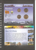 Macedonia - Folder Bolaffi "Monete Dal Mondo" Serie Completa Emissioni Valori UNC - Noord-Macedonië