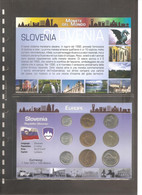 Slovenia - Folder Bolaffi "Monete Dal Mondo" Serie Completa Emissioni Valori UNC - Macédoine Du Nord