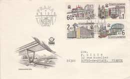 TCHECOSLOVAQUIE 1978 LETTRE FDC EXPO PRAGA LE NOUVEAU PRAGUE POUR LA FRANCE - Sonstige & Ohne Zuordnung