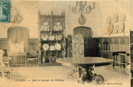 CHISSAY SALLE A MANGER DU CHATEAU CARTE COLORISEE ET TOILEE - Sonstige & Ohne Zuordnung