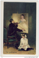 Künstlerkarte, Mädchen, Fille, Girl - Music, Musik, Artist: Underwood "Ihr Lieblingslied",  1913 - Underwood, Clarence F.