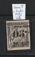 Martinique N° 20 Oblitéré Sans T A Timbre (variété) - Used Stamps