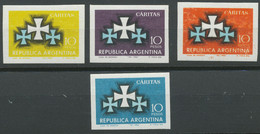 ARGENTINIEN 1966 Arg. Caritas-Verband VIER Ungezähnte Postfr. ESSAYS/PROBEDRUCKE - Unused Stamps