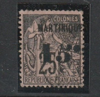 Martinique N° 17c Oblitéré  (variété) 5 Penché - Used Stamps
