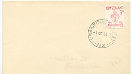 NEW ZEALAND 1958 100 Years Nelson Cathedral City 3 D On Superb Cover - Cartas & Documentos