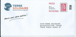 Entiers Postaux : Enveloppe Réponse Type L'Engagée CCFD 273030  ** - PAP: Antwort/Marianne L'Engagée