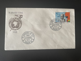 Cape Verde Cabo Verde 1976 Mi. 377 FDC PAIGC Amilcar Cabral Flag Map Drapeau - Kaapverdische Eilanden