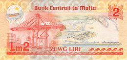 2 Maltese Liri Banknote 1967 (Agatha Barbara) VG/G III - Malte