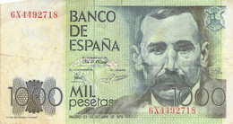 Spanien 1000 Pesetas 1979 VF/F III - [ 4] 1975-… : Juan Carlos I